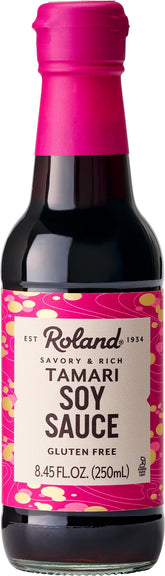 Roland Foods Tamari bottle pours to reveal rich umami.