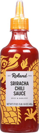 Roland Foods Sriracha bottle-pour adds bold heat to stir-fries.