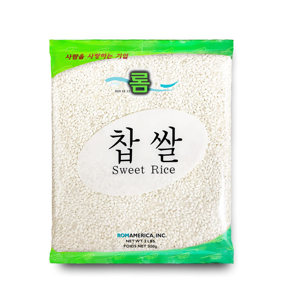 ROM AMERICA Sweet Rice Bag—premium gluten-free glutinous rice for desserts and snacks.