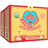 ROOIBOS ROCKS organic rooibos tea bags with zero calories and caffeine-free.