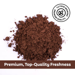 Roots Circle clump-free cocoa powder for smooth mixing into batters, shakes, and sauces.