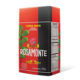Rosamonte yerba mate traditional con palo 500g—classic Argentine flavor.
