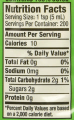 Rose's Lime Juice label close-up highlighting real lime juice flavor