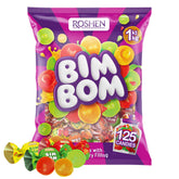 Roshen Bim Bom pear candy, ideal for party bowls with a fruity burst.
