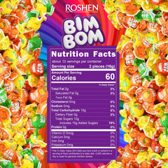 Roshen Bim Bom pineapple-filled candy ideal for refreshing breaks.