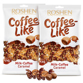 Roshen Coffeelike caramel candy pack, bulk display for sharing at offices