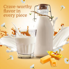 Roshen Korivka fudge liquid center reveals a soft, luscious filling.