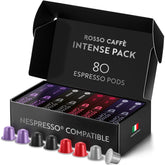 ROSSO CAFFÈ espresso pods original pack close-up, delivering bold crema for authentic home espresso.
