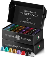 Rosso Caffè Reserve Pack espresso pods for café-quality home espresso.