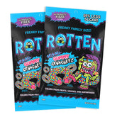 Rotten Original Gummy Cruncheez Loopy Lime bag, gluten-free snack option.