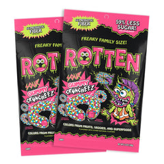 Rotten Sour Gummy Cruncheez loopy lime bite with bold flavor and chewy texture