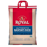 Royal Basmati rice bags front, premium Himalaya-sourced grains for flavorful meals.