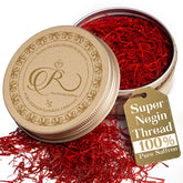 Royal Gold Saffron threads close-up showcasing premium aroma and color.