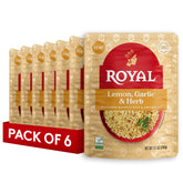 Royal lemon garlic herb basmati rice pouch ready to heat