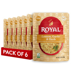 Royal lemon garlic herb basmati rice pouch ready to heat