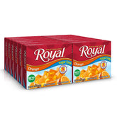 Royal Orange Gelatin box with twelve packs, a convenient sugar-free option.