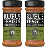 Rufus Teague Meat Rub 2-Pack packaging ready for grilling and smoking.
