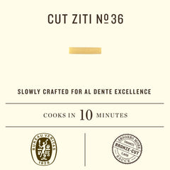 Rummo Cut Ziti N.36 cooking ten minutes for quick weeknight meals