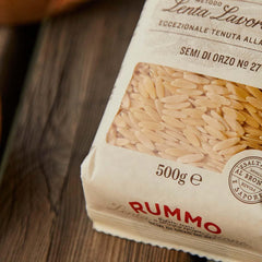 Rummo Semi Di Orzo N27 7-minute cook time supports fast dinners.