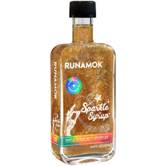 Runamok Sparkle Syrup on pancakes adds shimmering maple flavor.