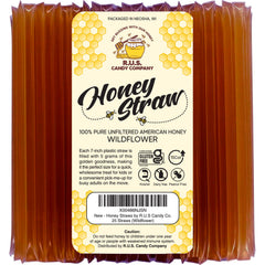 R.U.S. Candy honey sticks package shown for convenient on-the-go sweetness.
