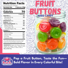 R.U.S. Candy Fruit Buttons Flavors display a rainbow of taste