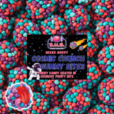 R.U.S. Candy Mixed Berry Cosmic Gummy Bites bag, ideal party sharing.