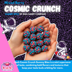 Close-up of chewy center with crunchy shell for a satisfying texture