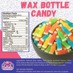 R.U.S. Candy blue raspberry wax bottle, perfect for candy buffets and classroom treats.