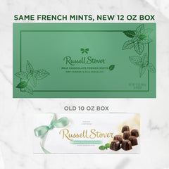 RUSSELL STOVER Chocolates gift box design highlights classic holiday gifting appeal.
