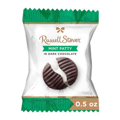 Mint patty on plate from Russell Stover, inviting and shareable