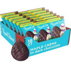 Russell Stover Easter Maple Creme Egg with glossy dark chocolate shell for spring celebrations.