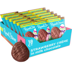 Russell Stover Easter strawberry crème milk chocolate egg, 1.3 oz, perfect for Easter baskets.
