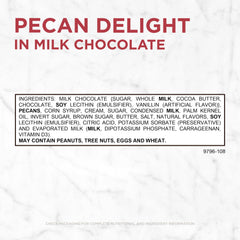 Russell Stover caramel-pecan pieces with glossy caramel