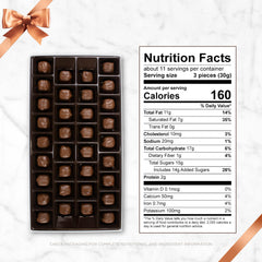 RUSSELL STOVER Milk Chocolate French Mints closeup shows silky chocolate and mint filling.