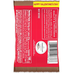 Close-up of creamy milk chocolate and peanut butter center by Russell Stover.