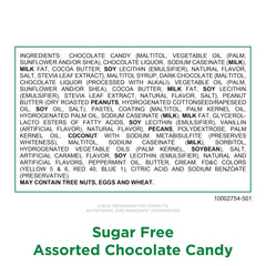 RUSSELL STOVER Sugar Free peanut butter cup close-up with creamy center.