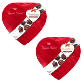 Russell Stover Valentine's two-pack heart boxes for sharing sweetness.