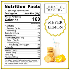 Rustic Bakery Meyer Lemon Shortbread tray presentation with lemon zest accent.