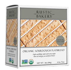 Rustic Bakery sourdough crackers with olive oil and sel gris on a cheese board