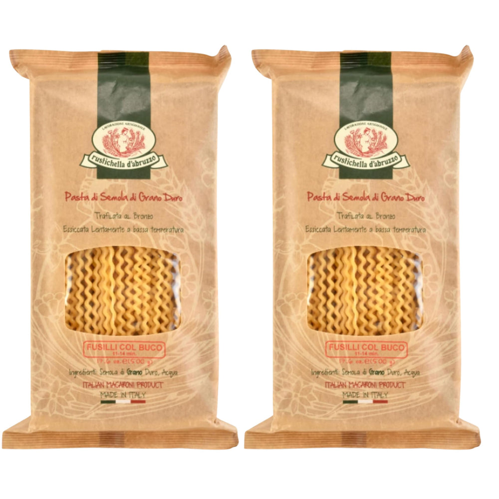 Rustichella d'Abruzzo Fusilli col Buco pack of 2 ready to cook