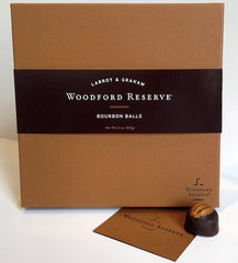 Ruth Hunt Candies Woodford Reserve Bourbon Ball gift box, ideal for gifting.
