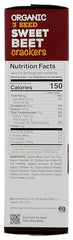 RW Garcia Organic Sweet Beet Crackers closeup emphasizes seed blend for crunch