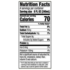 R.W. Knudsen Cranberry Juice label shows 100% juice and Non-GMO verification.