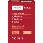 RXBAR Gingerbread bar wrapped in festive packaging for a convenient holiday snack