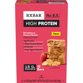 RXBAR High Protein Strawberry Peanut Butter bar packaging on display for on-the-go