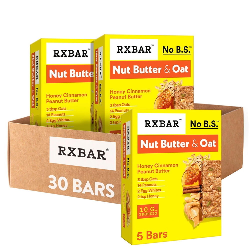 RXBAR Nut Butter and Oat bar, wrapped, ideal for a quick protein snack on the go