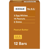 RXBAR Peanut Butter bar box front highlighting real ingredients for a quick protein snack