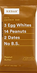 RXBAR Peanut Butter natural ingredients close-up focusing on whole-food nutrition.