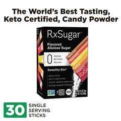 RxSugar Swealthy Stix lemon lime stick pack for sugar-free sipping.